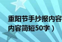 重阳节手抄报内容简短20字（重阳节手抄报内容简短50字）