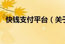 快钱支付平台（关于快钱支付平台的介绍）