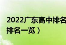 2022广东高中排名及分数线（2022广东高中排名一览）