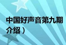 中国好声音第九期（关于中国好声音第九期的介绍）