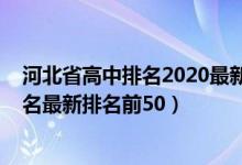 河北省高中排名2020最新排名前五十名（2022河北高中排名最新排名前50）