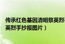 传承红色基因清明祭英烈手抄报视频（传承红色基因清明祭英烈手抄报图片）