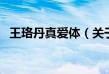 王珞丹真爱体（关于王珞丹真爱体的介绍）