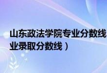 山东政法学院专业分数线2019（2019年山东政法学院各专业录取分数线）