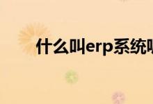 什么叫erp系统呢（什么叫erp系统）