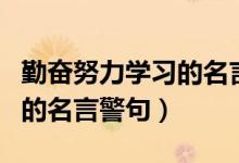 勤奋努力学习的名言简短（关于勤奋努力学习的名言警句）