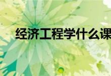 经济工程学什么课程（经济工程学什么）