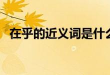 在乎的近义词是什么大全（在乎的近义词）