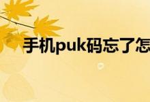 手机puk码忘了怎么解锁(手机puk码)