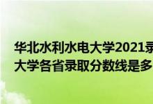 华北水利水电大学2021录取分数线（2021年华北水利水电大学各省录取分数线是多少）