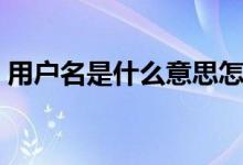 用户名是什么意思怎么填写（用户名是什么）