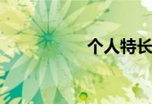 个人特长（个人特长）