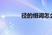径的组词怎么组（径的组词）