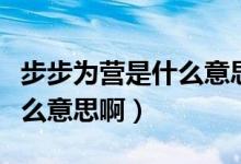 步步为营是什么意思打一生肖（步步为营是什么意思啊）