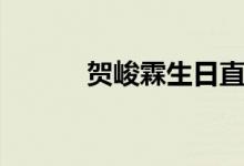 贺峻霖生日直播（贺峻霖生日）