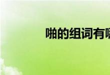 啪的组词有哪些（啪的组词）