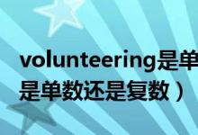 volunteering是单数还是复数（committee是单数还是复数）