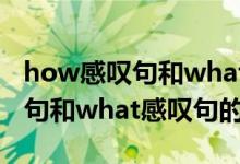 how感叹句和what感叹句的区别（how感叹句和what感叹句的区别）