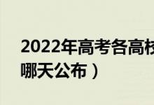 2022年高考各高校的最低投档线公布时间（哪天公布）