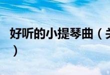 好听的小提琴曲（关于好听的小提琴曲的介绍）