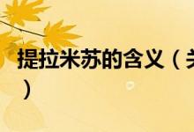 提拉米苏的含义(关于提拉米苏的含义的介绍)