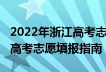 2022年浙江高考志愿填报说明（2022年浙江高考志愿填报指南）