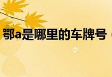 鄂a是哪里的车牌号(鄂a是哪里的车牌号码)