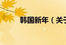 韩国新年(关于韩国新年的介绍)