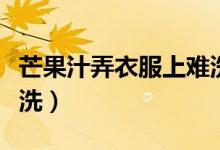 芒果汁弄衣服上难洗吗(芒果汁弄衣服上怎么洗)