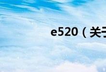 e520（关于e520的介绍）