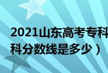 2021山东高考专科分数线（2021山东高考专科分数线是多少）