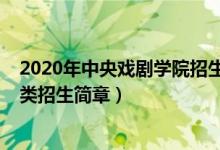 2020年中央戏剧学院招生计划（2020年中央戏剧学院艺术类招生简章）