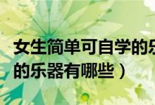 女生简单可自学的乐器便宜（女生简单可自学的乐器有哪些）