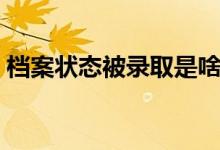 档案状态被录取是啥意思（查询方法有哪些）