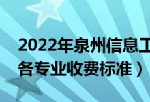 2022年泉州信息工程学院学费多少钱（一年各专业收费标准）