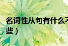 名词性从句有什么不理解的（名词性从句有哪些）