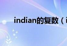 indian的复数（indian的复数加s吗）