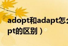 adopt和adapt怎么容易区分（adopt和adapt的区别）