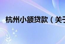 杭州小额贷款（关于杭州小额贷款的介绍）