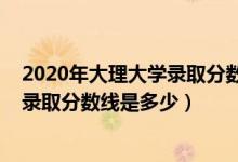 2020年大理大学录取分数线是多少（2021年大理大学各省录取分数线是多少）