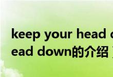 keep your head down（关于keep your head down的介绍）