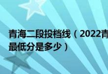 青海二段投档线（2022青海高考提前本科批B段二志愿投档最低分是多少）