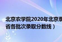 北京农学院2020年北京录取分数线（北京农学院2021年各省各批次录取分数线）