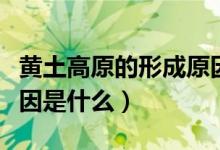 黄土高原的形成原因视频（黄土高原的形成原因是什么）