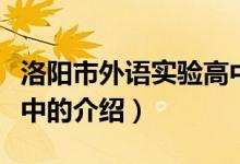 洛阳市外语实验高中（关于洛阳市外语实验高中的介绍）