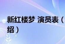 新红楼梦 演员表（关于新红楼梦 演员表的介绍）