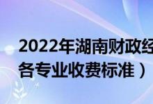 2022年湖南财政经济学院学费多少钱（一年各专业收费标准）