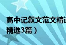 高中记叙文范文精选800字（高中记叙文范文精选3篇）