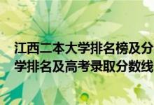 江西二本大学排名榜及分数线2020年（2022年江西二本大学排名及高考录取分数线）