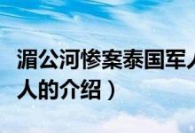 湄公河惨案泰国军人（关于湄公河惨案泰国军人的介绍）